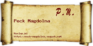 Peck Magdolna névjegykártya