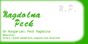 magdolna peck business card